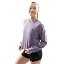 Bluza treningowa crop top dla kobiet Fitness Siroko Zenith. Fioletowe bluzy SIROKO, xs, bez wzorów, z materiału, bez kaptura. W wyprzedaży za 146.95 zł.
