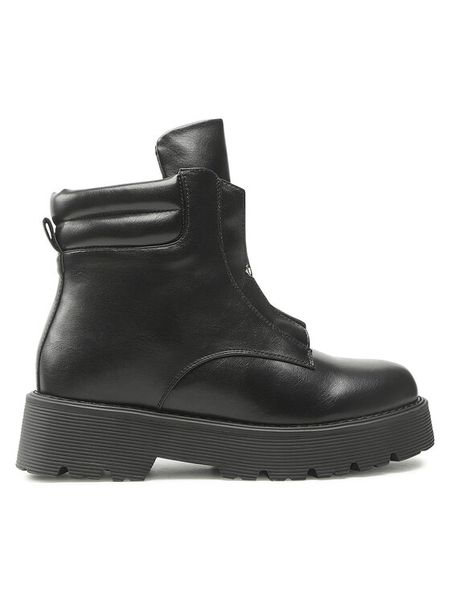 Jenny Fairy Botki WS5870-01 Czarny. Czarne botki Jenny Fairy, bez wzorów, ze skóry, bez obcasa, na płaskiej podeszwie, bez zapięcia. Za 199.99 zł.