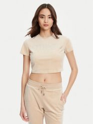 Guess T-Shirt V3BI01 K0232 Beżowy Regular Fit. Brązowe t-shirty Guess, l, z aplikacjami, z syntetyku, bez kołnierzyka, bez ramiączek. Za 179.99 zł.