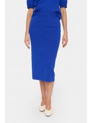 SAINT TROPEZ Spódnica "Mila" w kolorze niebieskim rozmiar: XL. Niebieskie spódnice Saint Tropez, na co dzień, xl, bez wzorów, midi, proste. Za 109.78 zł.