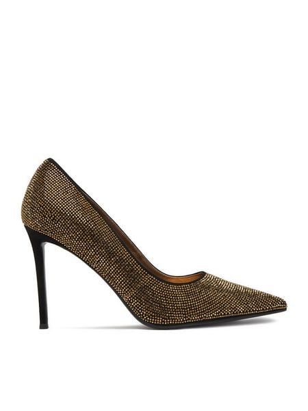 Eva Minge Szpilki EO-LUISA-LT9058-8 Złoty. Żółte szpilki Eva Minge, bez wzorów, ze skóry, bez obcasa, na szpilce, bez zapięcia. Za 250.99 zł.