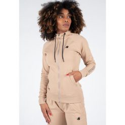 Marion Bluza z kapturem zapinana na suwak - Beżowy. Brązowe bluzy GORILLA WEAR, s, bez wzorów, z kapturem. Za 234.00 zł.