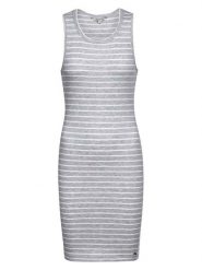 Herrlicher Sukienka w kolorze szarym rozmiar: XS. Szare sukienki Herrlicher, xs, bez wzorów, bez kołnierzyka, bez ramiączek, midi. Za 104.99 zł.