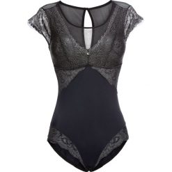Body Premium z kryształami Swarovskiego® bonprix czarno-srebrny. Body marki bonprix. Za 124.99 zł.