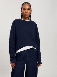 Cross Jeans Bluza w kolorze granatowym rozmiar: XS. Niebieskie bluzy Cross Jeans, xs, bez wzorów, z bawełny, bez kaptura. Za 74.81 zł.