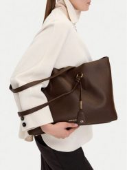 GINO ROSSI Torebka C- LDA9537 Brązowy. Brązowe shopper Gino Rossi, bez wzorów, ze skóry, bez dodatków. Za 259.99 zł.