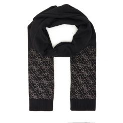 Szalik Guess. Czarne szaliki Guess, z aplikacjami. Za 299.99 zł.