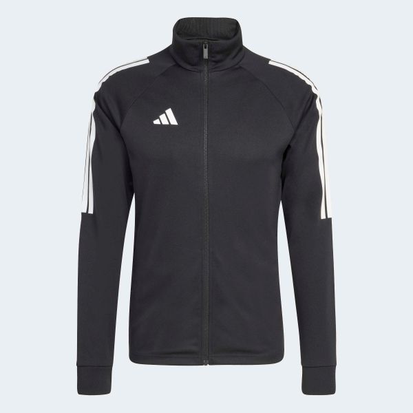 Bluza piłkarska treningowa ADIDAS Sereno 26. Czarne bluzy Adidas, xl, bez wzorów, z dresówki, bez kaptura. Za 199.99 zł.