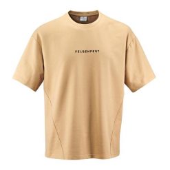 Koszulka boulderingowa Oversized Volumes. Brązowe bluzki FELSENFEST, bez wzorów, z bawełny, sportowe, bez kołnierzyka, bez ramiączek. Za 159.99 zł.