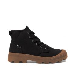 Buty trekkingowe na sznurówki z bawełny organicznej TENERE CVS UNISEX czarne. Czarne trekkingi Aigle, z bawełny, trekkingowe. Za 415.15 zł.
