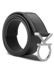 Calvin Klein Pasek Damski Ck Logo Belt 3.5 K60K602141 80 Czarny. Czarne paski Calvin Klein, bez wzorów, ze skóry. Za 139.99 zł.