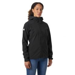 Kurtka softshell damska Helly Hansen W Paramount Hood Softshell Jkt. Czarne kurtki sportowe Helly Hansen, l, bez wzorów, z softshellu, bez kaptura, trekkingowe. Za 550.99 zł.