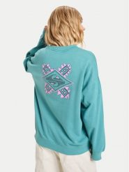 Quiksilver Bluza EQWFT03188 Niebieski Oversize. Niebieskie bluzy Quiksilver, xl, bez wzorów, z bawełny, bez kaptura. Za 259.99 zł.