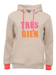 Zwillingsherz Bluza "Keira" w kolorze beżowym rozmiar: S/M. Brązowe bluzy Zwillingsherz, m, bez wzorów, z bawełny, z kapturem. Za 154.07 zł.