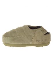 Moon Boot Skórzane kapcie "Sandal Band" w kolorze beżowym rozmiar: 43-44. Brązowe obuwie domowe Moon Boot, bez wzorów, ze skóry, bez zapięcia. Za 189.29 zł.