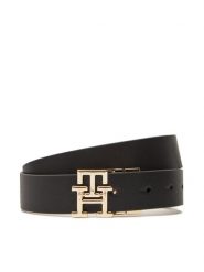 Tommy Hilfiger Pasek Damski Th Modern 3.0 Rev AW0AW17495 Czarny. Czarne paski TOMMY HILFIGER, bez wzorów, ze skóry. Za 289.99 zł.