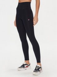 Tommy Hilfiger Legginsy Essentials Flag WW0WW41083 Granatowy Slim Fit. Niebieskie legginsy TOMMY HILFIGER, xs, bez wzorów, z syntetyku. Za 139.99 zł.
