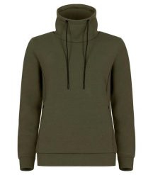 Clique Hobart Women bluza z wysokim kołnierzem z tkaniny air-layer. Zielone bluzy sportowe CLIQUE, m, bez wzorów, z elastanu, bez kaptura. Za 188.33 zł.