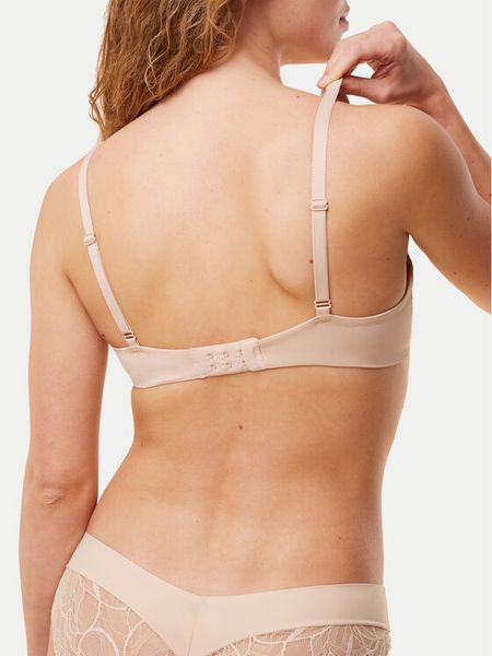 Triumph Biustonosz z fiszbiną Illusion 10219710 Beżowy. Brązowe biustonosze Triumph, bez wzorów, z syntetyku. Za 150.00 zł.