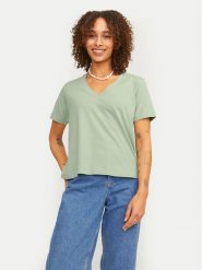 JJXX T-Shirt Annie 12255655 Zielony Regular Fit. Zielone t-shirty JJXX, xs, bez wzorów, z bawełny, bez kołnierzyka, bez ramiączek. Za 39.99 zł.