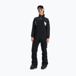 Spodnie snowboardowe damskie ROXY Gore-Tex Stretch Prism Bib. Czarne spodnie narciarskie Roxy, bez wzorów, z gore-texu, narciarskie, gore-tex. Za 1,039.00 zł.