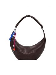 Desigual Torebka Half Logo Zante 25WAXPAX Brązowy. Brązowe torebki klasyczne Desigual, bez wzorów, ze skóry, bez dodatków. Za 329.99 zł.
