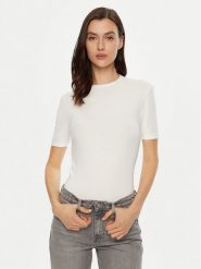 Calvin Klein T-Shirt K20K208052 Biały Slim Fit. Białe t-shirty Calvin Klein, l, bez wzorów, bez kołnierzyka, bez ramiączek. Za 219.99 zł.