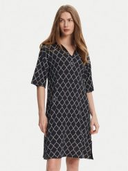 Max Mara Beachwear Sukienka codzienna Aidone 2516621079 Czarny Relaxed Fit. Czarne sukienki Max Mara Beachwear, na co dzień, l, bez wzorów, z wiskozy, bez kołnierzyka, bez ramiączek, proste. Za 779.99 zł.