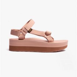 Sandały damskie Teva Flatform Universal. Brązowe sandały Teva, bez wzorów, sportowe, bez obcasa, bez zapięcia. Za 269.99 zł.