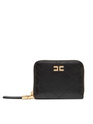 Elisabetta Franchi Mały Portfel Damski PF-87A-52E2-V150 Czarny. Czarne portfele Elisabetta Franchi, bez wzorów, ze skóry. Za 459.99 zł.