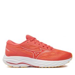 Buty do biegania Mizuno. Pomarańczowe obuwie sportowe Mizuno, bez zapięcia, do biegania, mizuno wave. Za 379.99 zł.