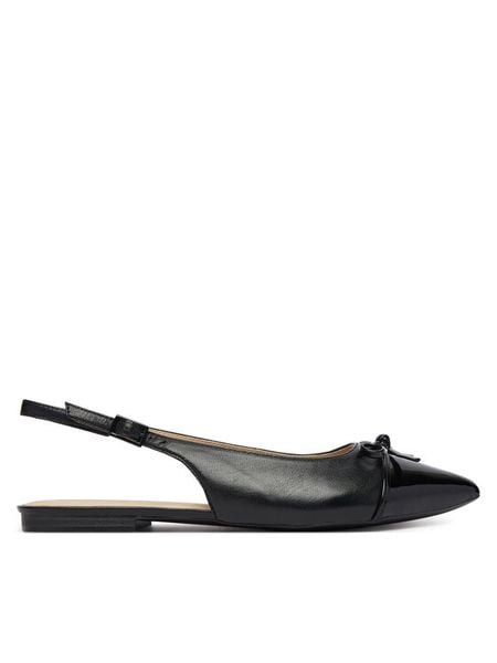 Caprice Baleriny 9-29401-46 Czarny. Czarne baleriny Caprice, bez wzorów, ze skóry, bez obcasa. Za 234.99 zł.