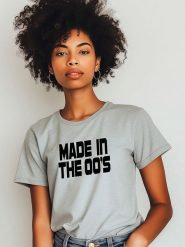 WOOOP Koszulka "Made in 00´s" w kolorze szarym rozmiar: M. Szare bluzki Wooop, m, bez wzorów, z bawełny, bez kołnierzyka, bez ramiączek. Za 74.99 zł.