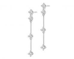 Kolczyki z białego złota z brylantami - 0,56 ct - próba 585. Białe kolczyki Apart, z brylantem, złote. Za 6,790.00 zł.