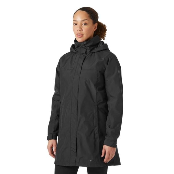 Długi płaszcz damski Helly Hansen Aden. Czarne płaszcze Helly Hansen, m, bez wzorów, z materiału, bez kaptura. Za 669.00 zł.