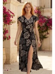 SOULSHAE Sukienka w kolorze czarnym rozmiar: XXL/3XL. Czarne sukienki SOULSHAE, xl, bez wzorów, bez kołnierzyka, bez ramiączek, maxi. Za 154.95 zł.