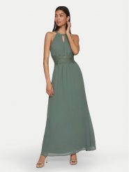 Vila Sukienka wieczorowa Milina 14052647 Zielony Regular Fit. Zielone sukienki Vila, bez wzorów, z syntetyku, wizytowe, bez kołnierzyka, bez ramiączek. Za 159.99 zł.