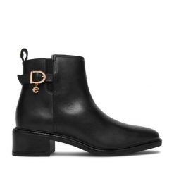 Botki MEXX. Czarne botki Mexx, bez wzorów, bez obcasa, na słupku, bez zapięcia. Za 379.99 zł.