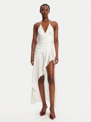 BARDOT Sukienka koktajlowa Sorella 59797DB Biały Regular Fit. Białe sukienki Bardot, bez wzorów, z wiskozy, wizytowe, bez kołnierzyka, bez ramiączek. Za 419.99 zł.