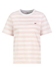 Sublevel Koszulka w kolorze jasnoróżowo-białym rozmiar: L. Białe bluzki Sublevel, l, bez wzorów, z bawełny, bez kołnierzyka, bez ramiączek. Za 43.99 zł.