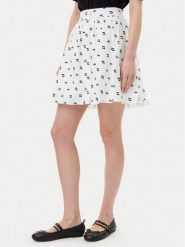 KARL LAGERFELD Spódnica trapezowa A2W12029 Biały Regular Fit. Białe spódnice KARL LAGERFELD, bez wzorów, z bawełny, trapezowe. Za 559.99 zł.