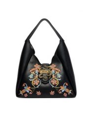 Just Cavalli Torebka 80RA4BA6 ZSE08 Czarny. Czarne torebki klasyczne Just Cavalli, bez wzorów, ze skóry, bez dodatków. Za 849.99 zł.