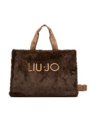 Liu Jo Torebka 2F6037 E0218 Brązowy. Brązowe shopper Liu Jo, bez wzorów, z materiału, bez dodatków. Za 469.99 zł.