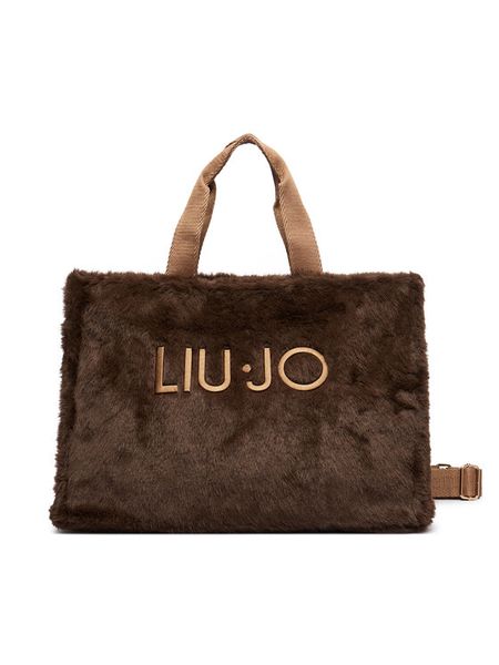 Liu Jo Torebka 2F6037 E0218 Brązowy. Brązowe shopper Liu Jo, bez wzorów, z materiału, bez dodatków. Za 469.99 zł.