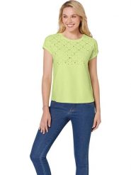 WITT WEIDEN Koszulka w kolorze zielonym rozmiar: 48. Zielone bluzki WITT WEIDEN, bez wzorów, z bawełny, bez kołnierzyka, bez ramiączek. Za 52.79 zł.