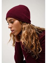 AUTHENTIC CASHMERE Kaszmirowa czapka "Pinier" w kolorze bordowym rozmiar: onesize. Czerwone czapki AUTHENTIC CASHMERE, bez wzorów, z kaszmiru. Za 174.02 zł.