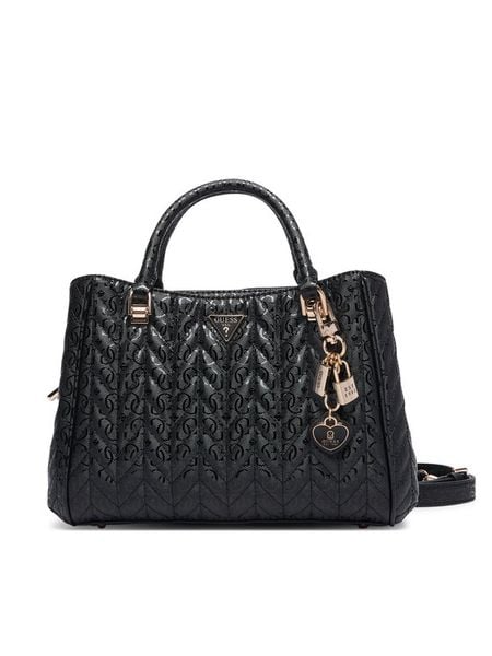 Guess Torebka Stacey HWGG97 41060 Czarny. Czarne torebki klasyczne Guess, z aplikacjami, ze skóry, bez dodatków. Za 567.99 zł.