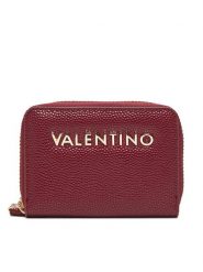 Valentino Mały Portfel Damski Divina VPS1R4139G Bordowy. Czerwone portfele Valentino, bez wzorów, ze skóry. Za 169.99 zł.