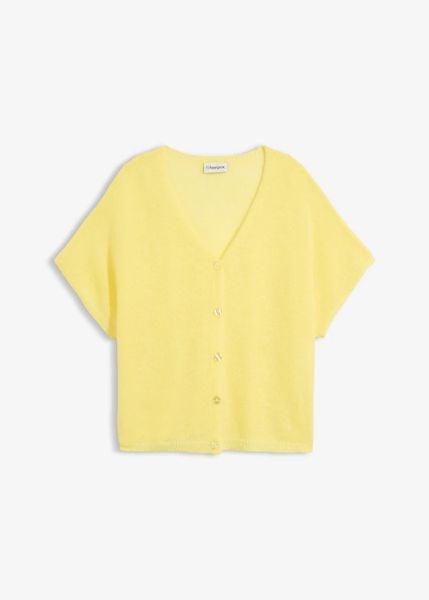 Kardigan oversize z cienkiej dzianiny. Żółte kardigany bonprix, bez wzorów, z dzianiny. Za 82.99 zł.