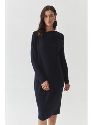 TATUUM Sukienka "Noris" w kolorze granatowym rozmiar: M. Niebieskie sukienki Tatuum, m, bez wzorów, bez kołnierzyka, bez ramiączek, midi. Za 135.95 zł.